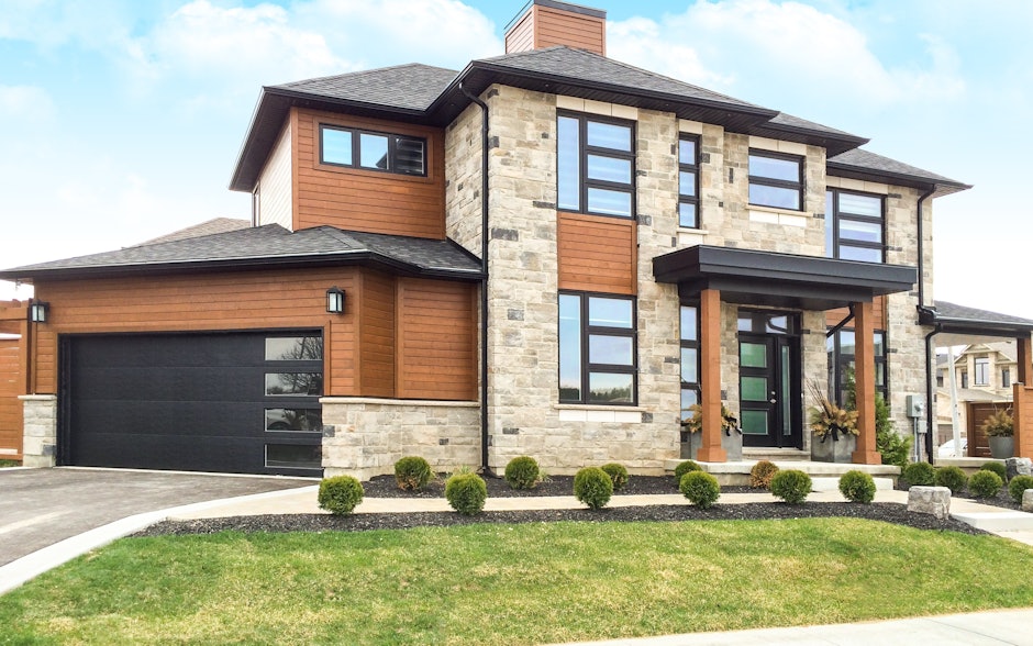 Modern style garage door